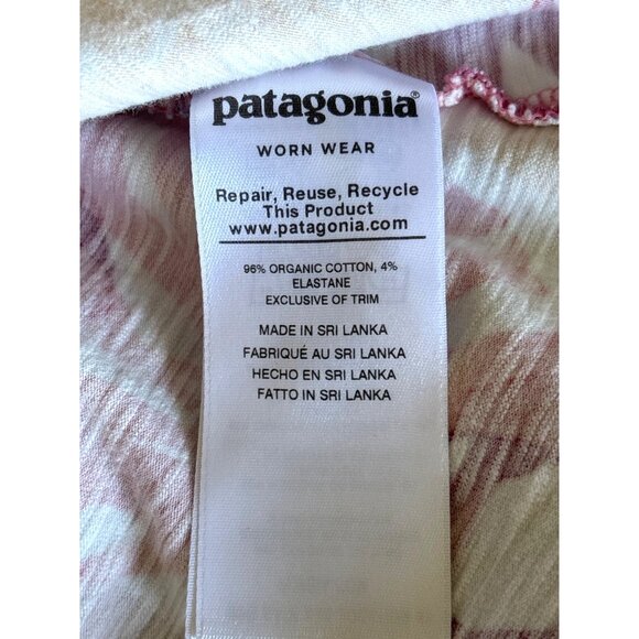 Patagonia Size Medium Dress Amber Dawn Tropical Fit Flare Floral Racer Back - Picture 10 of 10